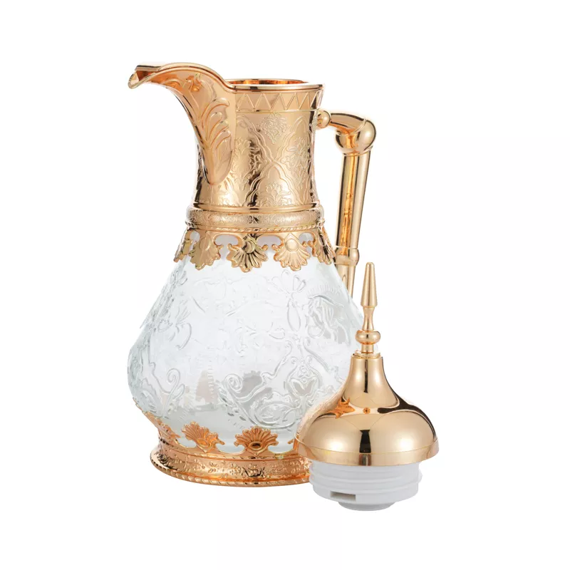 Unbreakable Coffee Pot 1600Ml Arabic Glass Teapot Silver For Restaurant - Sv-36 W/S