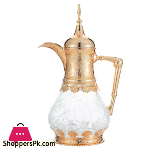 Unbreakable Coffee Pot 1600ml Arabic Glass Teapot Gold for Restaurant – SV-36 W/G2