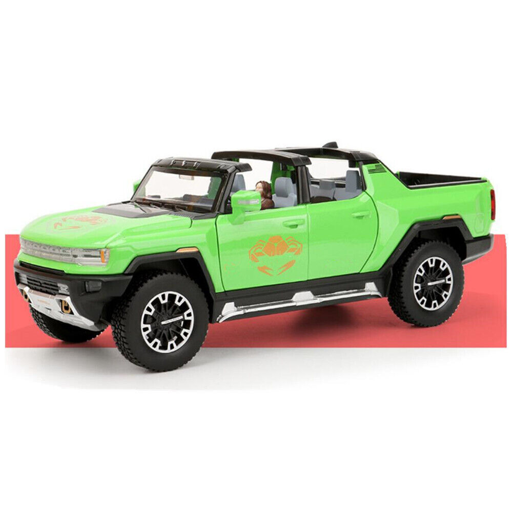 1: 24 Gmc Hummer Ev Suv Alloy Car Model Diecasts Metal Off-Road Vehicles Sound Light Open And Closed Canopy Toy Model Kids Gift