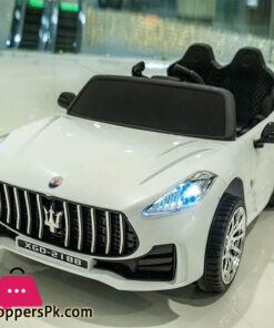12V Maserati Battery Powered Car 2 Motors Remote Control LED Lights MP3 Horn Music Two Doors Open Kids Ride on Electric Car - 8618