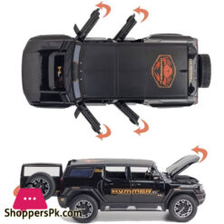 1:32 Gmc Hummer Ev Suv Alloy Car Model Diecasts Metal Off-Road Vehicles Sound Light Open And Closed Canopy Toy Model Kids Gift