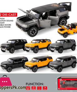 1:32 GMC Hummer EV SUV Alloy Car Model Diecasts Metal Off-Road Vehicles Sound Light Open and Closed Canopy Toy Model Kids Gift