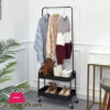 Hallstand 2 In 1 Garment Rack Clothing Rack With 2 Tier Metal Basket Rolling Storage Cart Clothes Organizer Coat Rack Storage Stand On Wheels For Home Bedroom Laundry Small Place Entryway Black 1 Hallstand 2 In 1 Garment Rack Clothing Rack With 2 Tier Metal Basket Rolling Storage Cart Clothes Organizer Coat Rack Storage Stand On Wheels For Home Bedroom Laundry Small Place Entryway Black