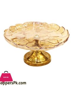 32 Champagen Flat Glass Bowl Golden