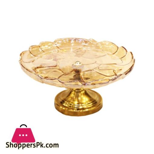 32 Champagen Flat Glass Bowl Golden