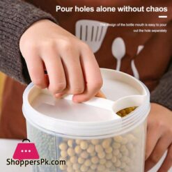 4 Grids Lebensmittel Lagerung Container Rotierenden Box Trockenen Lebensmittel Getreide Spender Fall Mehl Getreide Lagerung Flasche Jar Kche Lagerungflaschen Glser Boxen