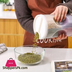 4 Grids Lebensmittel Lagerung Container Rotierenden Box Trockenen Lebensmittel Getreide Spender Fall Mehl Getreide Lagerung Flasche Jar Kche Lagerungflaschen Glser Boxen