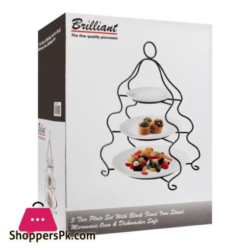 Brilliant 3 Layer Plate Set With Iron Stand BR0059