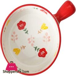 Topbathy Ceramic Baking Pan With Handles Salad Bowl Milk Pot Baking Dish Dessert Bowl Porcelain Cake Pan Lasagna Pan Brownie Pan For Cooking Cake Dinner Kitchen