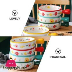 Topbathy Ceramic Baking Pan With Handles Salad Bowl Milk Pot Baking Dish Dessert Bowl Porcelain Cake Pan Lasagna Pan Brownie Pan For Cooking Cake Dinner Kitchen