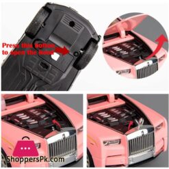 Alloy Collectible Pink Rolls Royce Phantom Toy Pull Back Vehicles Diecast Model Car