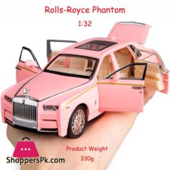Alloy Collectible Pink Rolls Royce Phantom Toy Pull Back Vehicles Diecast Model Car