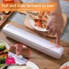 Befestigung Lebensmittel Haftenden Film Wrap Dispenser Cutter Folie Spender Kunststoff Sharp Cutter Lagerung Halter Kche Werkzeug ZubehrPlastikfolie Spender