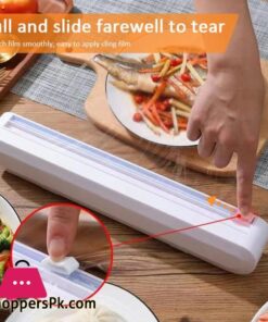 Befestigung Lebensmittel Haftenden Film Wrap Dispenser Cutter Folie Spender Kunststoff Sharp Cutter Lagerung Halter Kche Werkzeug ZubehrPlastikfolie Spender