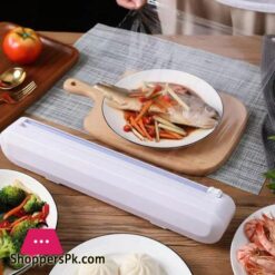 Befestigung Lebensmittel Haftenden Film Wrap Dispenser Cutter Folie Spender Kunststoff Sharp Cutter Lagerung Halter Kche Werkzeug Zubehrplastikfolie Spender