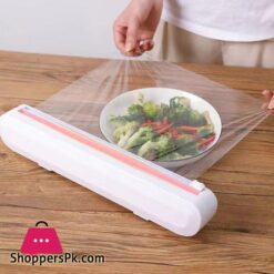 Befestigung Lebensmittel Haftenden Film Wrap Dispenser Cutter Folie Spender Kunststoff Sharp Cutter Lagerung Halter Kche Werkzeug Zubehrplastikfolie Spender