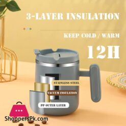 Kunta Travel Mug Breakfast Cup Portable Stainless Steel Keep Cold Warm 12H For Kids Aldult School Office Picnic Travel 450Ml 11 Yeah Hhi Breakfast Cup Portable Stainless Steel Lunch Box Keep Coldwarm 12H For Kids Aldult School Office Picnic Travelgreen450Ml