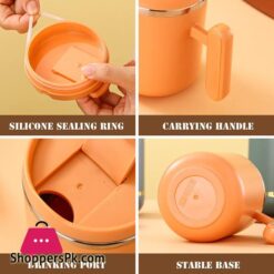 Kunta Travel Mug Breakfast Cup Portable Stainless Steel Keep Cold Warm 12H For Kids Aldult School Office Picnic Travel 450Ml 15 Yeah Hhi Breakfast Cup Portable Stainless Steel Lunch Box Keep Coldwarm 12H For Kids Aldult School Office Picnic Travelgreen450Ml