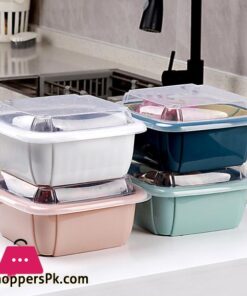 Maxware Double Tier Storage Box With Lid Household Refrigerator Fruit Vegetable Drain Basket 32 Bellylady Double Tier Storage Box With Lid Household Refrigerator Fruit Vegetable Drain Basket