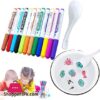Magical Water Painting Pen Magic Doodle Drawing Pens 812 Colors Set Painting Floating Marker Pens Doodle Water Floating Pens with 1pcs Ceramic Spoon for Kids Adult Gift 12 Colors