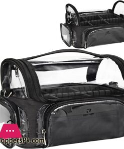 Makeup Case Professional Makeup Bag For Artist Cosmetic Brush Storage Holder Organizer Travel Portable With Adjustable Dividers 25 Makeup Case Professional Makeup Bag For Artist Cosmetic Brush Storage Holder Organizer Travel Portable With Adjustable Dividers Medium Clear