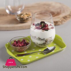 Zeal G200L Mini Serving Tray Dotty Design 18Cm X 14Cm Lime