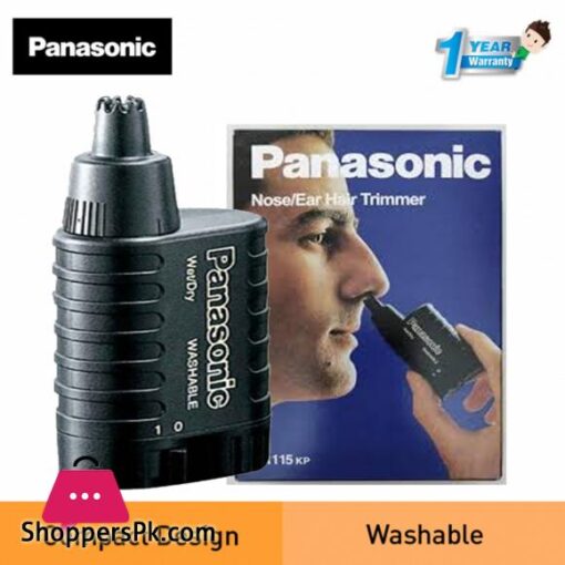 Panasonic ER115 Nose Ear Hair Trimmer WetDry Black