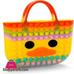 ZHUOVERCI Pop It Purse Cute Duck Pop Bag for Girls Sensory School Supplies Fidget Toys for StressAutism RelievePop Push Bubble Crossbody Purse