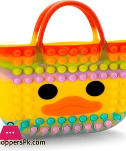 ZHUOVERCI Pop It Purse Cute Duck Pop Bag for Girls Sensory School Supplies Fidget Toys for StressAutism RelievePop Push Bubble Crossbody Purse