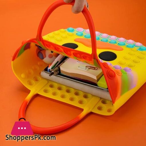 ZHUOVERCI Pop It Purse Cute Duck Pop Bag for Girls Sensory School Supplies Fidget Toys for StressAutism RelievePop Push Bubble Crossbody Purse