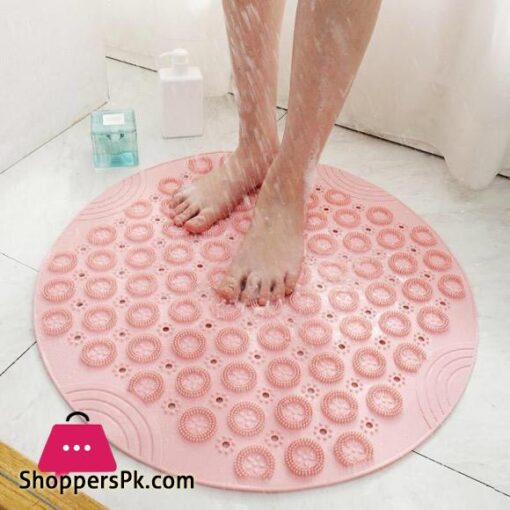 Round Pvc e Bathroom Mat Hydrophobic Suction Cup Mat Bathroom Mage MatGreen