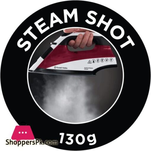 Russell Hobbs Auto Steam Pro Non Stick Iron 22520 2400 W White and Red