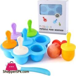 Jbyamus Silicone Popsicle Molds Ice Pop Molds Storage Container For Homemade Food Kids Ice Cream Diy Pop Molds Bpa Free Blue