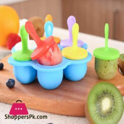 Jbyamus Silicone Popsicle Molds Ice Pop Molds Storage Container For Homemade Food Kids Ice Cream Diy Pop Molds Bpa Free Blue