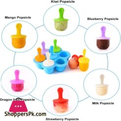 Jbyamus Silicone Popsicle Molds Ice Pop Molds Storage Container For Homemade Food Kids Ice Cream Diy Pop Molds Bpa Free Blue