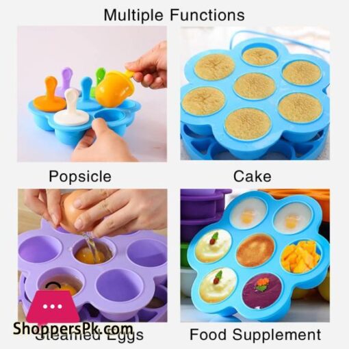 JBYAMUS Silicone Popsicle Molds Ice Pop Molds Storage Container for Homemade Food Kids Ice Cream DIY Pop Molds BPA Free Blue