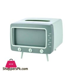 Tv Tissue Box Mobile Phone Stand Desktop Tissue Napkin Holder Case Green