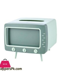 Tv Tissue Box + Mobile Phone Stand Desktop Tissue Napkin Holder Case 61 Tv Tissue Box Mobile Phone Stand Desktop Tissue Napkin Holder Case Green