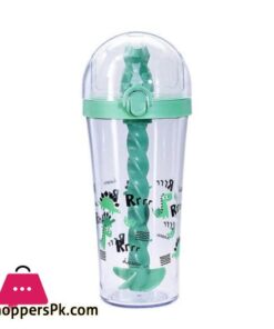 Water Bottle Reusable Insulated Plastic Cartoon Reusable Straw Travel Cup For Home