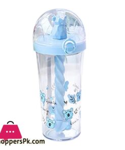 Water Bottle Reusable Insulated Plastic Cartoon Reusable Straw Travel Cup For Home