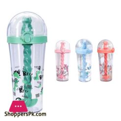Water Bottle Reusable Insulated Plastic Cartoon Reusable Straw Travel Cup For Home