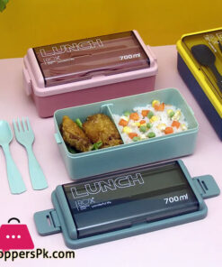 Airtight Lunch Box Portable Bento Box Food Grade Plastic With Fork Spoon Food Containers Lunch Fresh Bags Office