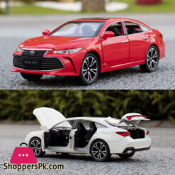 Alloy Die-Casting Toyota Avalon 1:24 Sound Light Pull Back Toy Car For Kid Birthday Gift Saloon Model