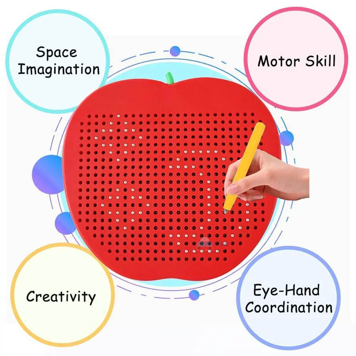 Apple Magpad – Magnetic Educational 468 Pcs+ Magnetic Balls Toy Large