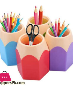Assortd Color Pen Vase Pencil Pot Makeup Brush Holder Stationery Desk Tidy Organizers