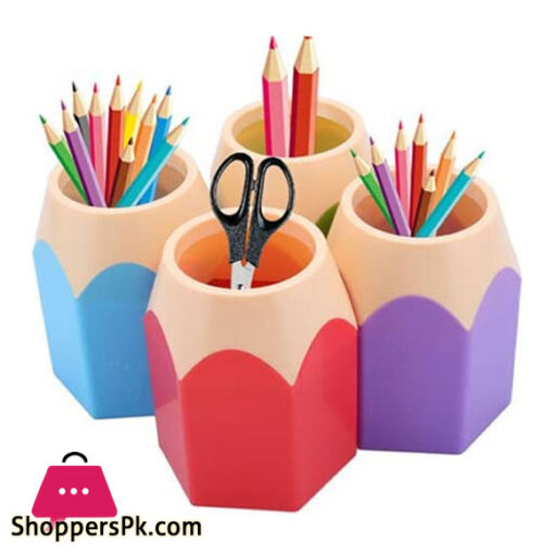 Assortd Color Pen Vase Pencil Pot Makeup Brush Holder Stationery Desk Tidy Organizers