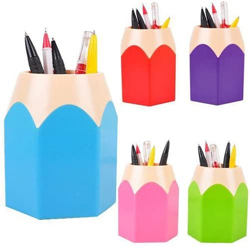 Assortd Color Pen Vase Pencil Pot Makeup Brush Holder Stationery Desk Tidy Organizers