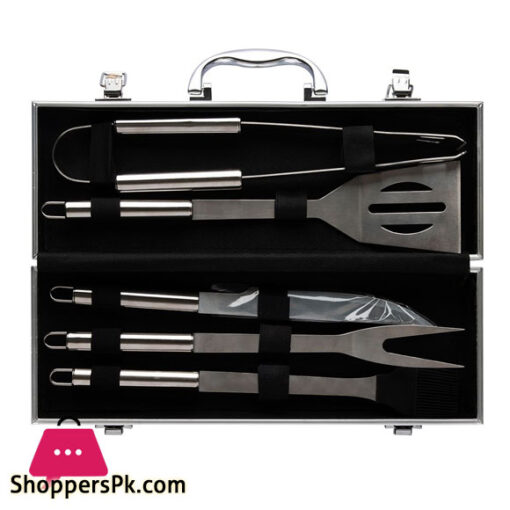 Barbecue Tool Kit with 5 Piece with Aluminium Case