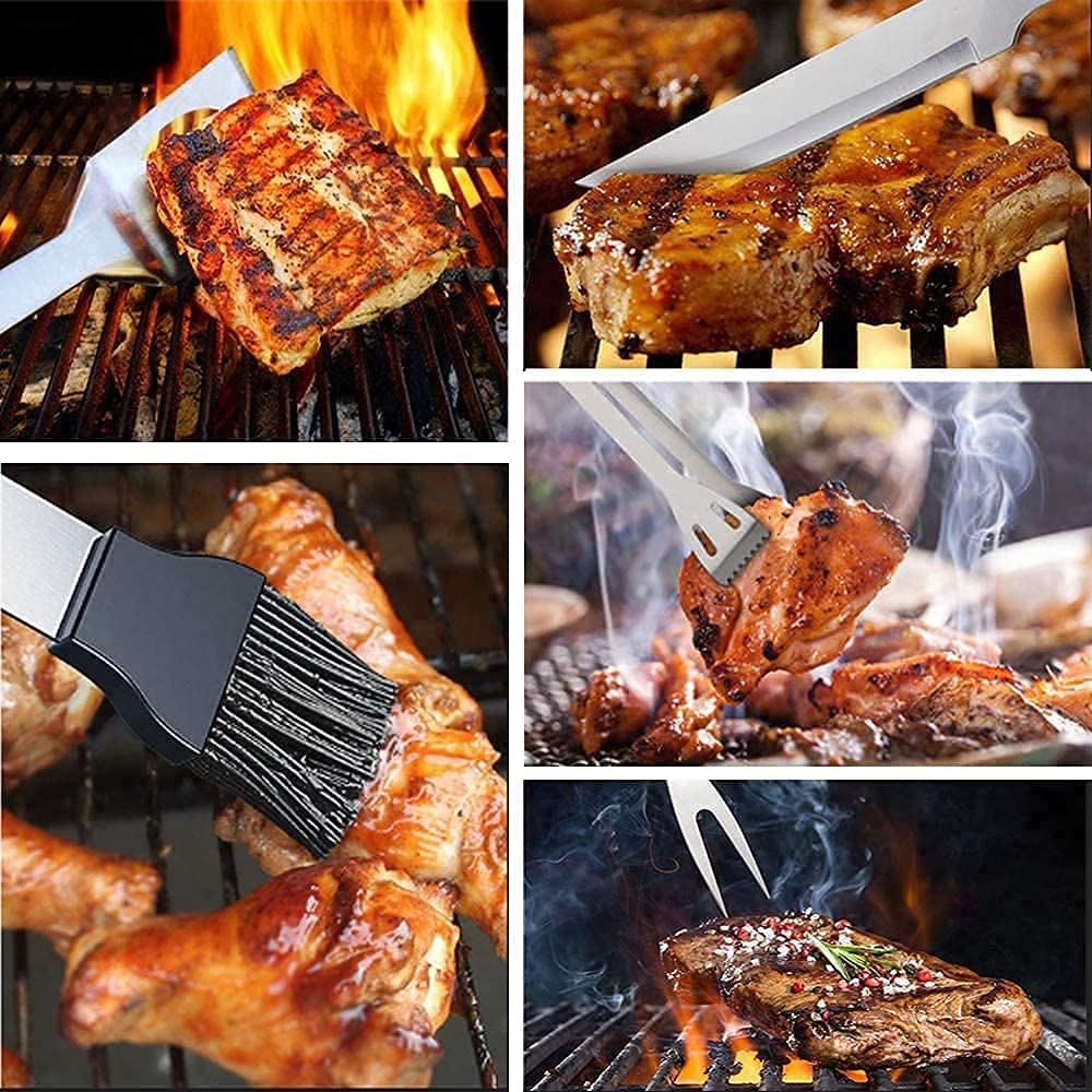 Bbq Utensils Stainless Steel Barbecue Grilling Tools Set Cooking Tools Kit For Outdoor Cooking Bbq Tools Accessories