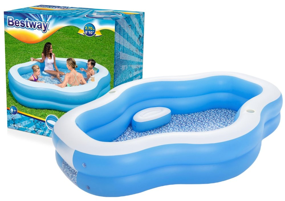 Bestway Inflatable Pool 270 X 198 X 51 Cm - 54409 4 Bestway Inflatable Pool 270 X 198 X 51 Cm - 54409